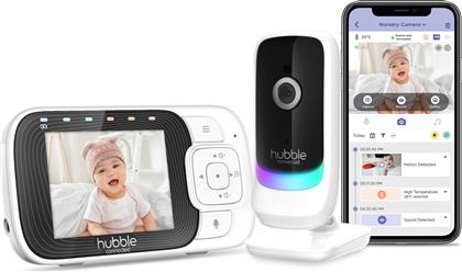 NURSERY PAL ESSENTIAL 2.8'' SMART VIDEO BABY MONITOR WITH NIGHT LIGHT ΟΘΟΝΗ ΜΩΡΟΥ ΑΜΦΙΔΡΟΜΗΣ ΕΠΙΚΟΙΝΩΝΙΑΣ 1 ΤΕΜΑΧΙΟ HUBBLE CONNECTED