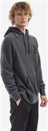 ΜΠΛΟΥΖΑ MONOTONE P/O FLEECE ΧΡΩΜΑ: ΓΚΡΙ, ΜΕ ΚΟΥΚΟΥΛΑ HUF