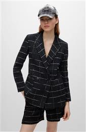 ATISI-1 ΣΑΚΚΑΚΙ 50475800-983 DOUBLE-BREASTED RELAXED-FIT JACKET IN CHECKED FABRIC HUGO από το TROUMPOUKIS