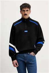 ΜΠΛΟΥΖΑ TRIPLET BLUE THONG ΧΡΩΜΑ: ΜΑΥΡΟ, 50553141 HUGO BLUE