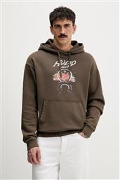 ΒΑΜΒΑΚΕΡΗ ΜΠΛΟΥΖΑ TRIPLET BLUE THONG ΧΡΩΜΑ: ΚΑΦΕ, ΜΕ ΚΟΥΚΟΥΛΑ, 50554385 HUGO BLUE