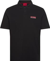 BOSS ΑΝΔΡΙΚΗ ΜΠΛΟΥΖΑ POLO ΜΕ LOGO PRINT REGULAR FIT - 50516651 ΜΑΥΡΟ HUGO