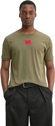 BOSS ΑΝΔΡΙΚΟ T-SHIRT ΜΕ CONTRAST LOGO PATCH REGULAR FIT ''DIRAGOLINO'' - 50447978 ΧΑΚΙ HUGO