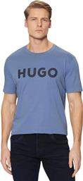 BOSS ΑΝΔΡΙΚΟ T-SHIRT ΜΕ LOGO PRINT REGULAR FIT ''DULIVIO'' - 50467556 ΓΚΡΙ ΓΑΛΑΖΙΟ HUGO