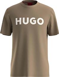 BOSS ΑΝΔΡΙΚΟ T-SHIRT ΜΕ LOGO PRINT REGULAR FIT ''DULIVIO'' - 50467556 ΚΑΦΕ ΑΝΟΙΧΤΟ HUGO