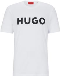BOSS ΑΝΔΡΙΚΟ T-SHIRT ΜΕ LOGO PRINT REGULAR FIT ''DULIVIO'' - 50467556 ΛΕΥΚΟ HUGO