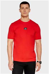 BOSS ΑΝΔΡΙΚΟ T-SHIRT ΜΟΝΟΧΡΩΜΟ ΜΕ LOGO PATCH REGULAR FIT ''DIRAGOLINO GEL'' - 50528171 ΚΟΚΚΙΝΟ HUGO