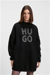 BOSS ΓΥΝΑΙΚΕΙΑ ΠΛΕΚΤΗ ΜΠΛΟΥΖΑ ΜΕ ΛΟΓΟΤΥΠΟ ''SLOGUIS'' - 50548245 ΜΑΥΡΟ HUGO