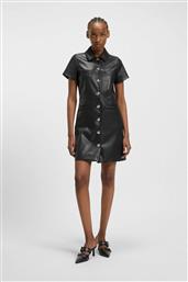 BOSS ΓΥΝΑΙΚΕΙΟ MINI ΦΟΡΕΜΑ ΣΕΜΙΖΙΕ FAUX ΔΕΡΜΑ ''KALINDANA'' - 50542354 ΜΑΥΡΟ HUGO