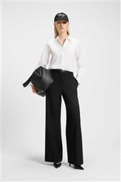 BOSS ΓΥΝΑΙΚΕΙΟ ΠΑΝΤΕΛΟΝΙ ΜΟΝΟΧΡΩΜΟ FLARED LEG ''HASMINA'' - 50542647 ΜΑΥΡΟ HUGO