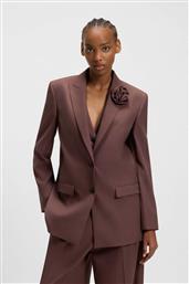 BOSS ΓΥΝΑΙΚΕΙΟ ΣΑΚΑΚΙ ΜΟΝΟΧΡΩΜΟ RELAXED FIT ''AROSEA'' - 50544133 ΚΑΦΕ ΣΚΟΥΡΟ HUGO