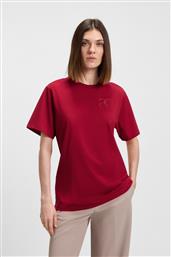 BOSS ΓΥΝΑΙΚΕΙΟ T-SHIRT ΜΕ ΚΕΝΤΗΜΕΝΟ MONOGRAM RELAXED FIT ''VINTAGE'' - 50550901 ΚΟΚΚΙΝΟ HUGO