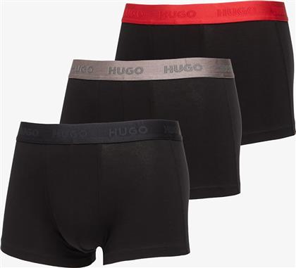 BOSS ΣΕΤ ΑΝΔΡΙΚΑ ΕΣΩΡΟΥΧΑ TRUNK ΜΕ LOGO TAPE (3 ΤΕΜΑΧΙΑ) - 50532611 ΜΑΥΡΟ ΓΥΑΛΙΣΤΕΡΟ HUGO