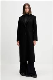 ΜΑΛΛΙΝΟ ΠΑΛΤΟ BASHINAH ΧΡΩΜΑ: ΜΑΥΡΟ, 50547691 HUGO