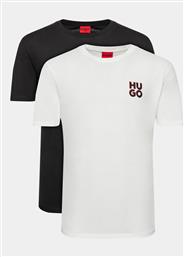 ΣΕΤ 2 T-SHIRTS 50492550 ΛΕΥΚΟ REGULAR FIT HUGO