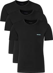 ΣΕΤ T-SHIRTS 50480088 ΜΑΥΡΟ REGULAR FIT HUGO
