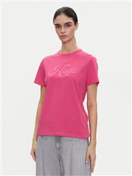 T-SHIRT DAMACIA-4 50539101 ΡΟΖ REGULAR FIT HUGO