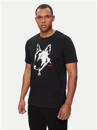 T-SHIRT DAMMOCK 50504916 ΜΑΥΡΟ REGULAR FIT HUGO