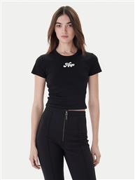 T-SHIRT DELANOR-2 50539132 ΜΑΥΡΟ CROPPED FIT HUGO