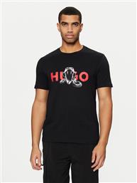 T-SHIRT DEYLADEC 50530607 ΜΑΥΡΟ REGULAR FIT HUGO