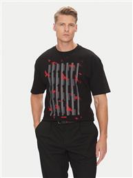T-SHIRT DIGRAPH 50542581 ΜΑΥΡΟ OVERSIZE HUGO