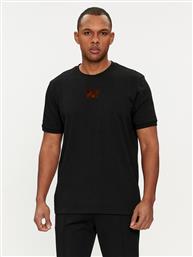 T-SHIRT DIRAGOLINO-V 50501005 ΜΑΥΡΟ REGULAR FIT HUGO