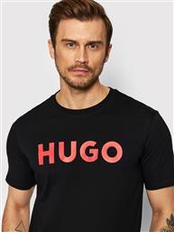 T-SHIRT DULIVIO 50467556 ΜΑΥΡΟ REGULAR FIT HUGO