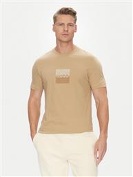 T-SHIRT DUSPLIT 50542784 ΜΠΕΖ REGULAR FIT HUGO