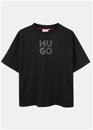 T-SHIRT G00143 M ΜΑΥΡΟ REGULAR FIT HUGO