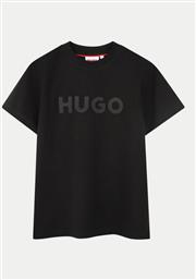 T-SHIRT G00333 D ΜΑΥΡΟ REGULAR FIT HUGO από το MODIVO