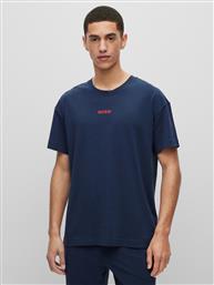 T-SHIRT LINKED 50493057 ΣΚΟΥΡΟ ΜΠΛΕ RELAXED FIT HUGO