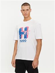 T-SHIRT NENTRYLE 50513411 ΛΕΥΚΟ RELAXED FIT HUGO
