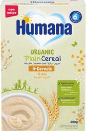 ORGANIC PLAIN 5 CEREALS ΒΙΟΛΟΓΙΚΗ ΚΡΕΜΑ ΜΕ 5 ΔΗΜΗΤΡΙΑΚΑ ΟΛΙΚΗΣ ΑΛΕΣΗΣ ΧΩΡΙΣ ΓΑΛΑ & ΠΡΟΣΘΗΚΗ ΖΑΧΑΡΗΣ ΑΠΟ ΤΟΝ 6Ο ΜΗΝΑ 200G HUMANA