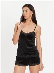 ΜΠΛΟΥΖΑ ΠΙΤΖΑΜΑΣ SCALLOP 185927 ΜΑΥΡΟ BASIC FIT HUNKEMOLLER