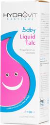 BABY LIQUID TALC ΥΓΡΗ ΠΟΥΔΡΑ, ΕΞΑΙΡΕΤΙΚΑ ΦΙΛΙΚΗ ΣΤΗΝ ΕΥΑΙΣΘΗΤΗ ΚΑΙ ΤΡΥΦΕΡΗ ΕΠΙΔΕΡΜΙΔΑ ΤΩΝ ΝΕΟΓΝΩΝ 100ML HYDROVIT