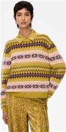 IBLUES ΓΥΝΑΙΚΕΙΑ ΠΛΕΚΤΗ ΜΠΛΟΥΖΑ ΜΕ JACQUARD ΣΧΕΔΙΟ ''LUCIANABIS'' - 2527366332200 ΚΙΤΡΙΝΟ I BLUES