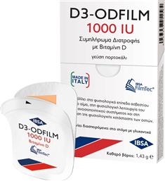 D3-ODFILM 1000IU ΣΥΜΠΛΗΡΩΜΑ ΔΙΑΤΡΟΦΗΣ ΜΕ ΒΙΤΑΜΙΝΗ D3 ΓΙΑ ΤΗΝ ΚΑΛΗ ΛΕΙΤΟΥΡΓΙΑ ΤΩΝ ΟΣΤΩΝ & ΤΟΥ ΑΝΟΣΟΠΟΙΗΤΙΚΟΥ, ΜΕ ΓΕΥΣΗ ΠΟΡΤΟΚΑΛΙ 30 ΔΙΑΣΠΕΙΡΟΜΕΝΕΣ ΣΤΟ ΣΤΟΜΑ ΤΑΙΝΙΕΣ IBSA