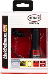 ΦΟΡΤΙΣΤΗΣ ΑΥΤΟΚΙΝΗΤΟΥ HEYNER MOBILE ENERGY PRO PREMIUM TYPE C USB CHARGER 12/24V ICAR