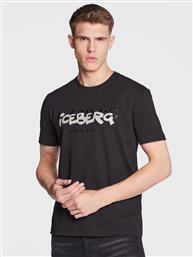 T-SHIRT 23EI1P0F0276307 ΜΑΥΡΟ REGULAR FIT ICEBERG από το MODIVO