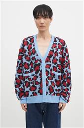 ΖΑΚΕΤΑ ΑΠΟ ΜΙΓΜΑ ΜΑΛΛΙΟΥ LEOPARD PRINT KNITTED CARDIGAN ΧΡΩΜΑ: ΚΟΚΚΙΝΟ, IC24324 ICECREAM