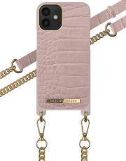 NECKLACE FOR IPHONE 12 MINI MISTY ROSE CROCO IDEAL OF SWEDEN