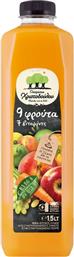 ΦΥΣΙΚΟΣ ΧΥΜΟΣ 9 ΦΡΟΥΤΑ 7 ΒΙΤΑΜΙΝΕΣ 1.5LT ΟΙΚΟΓΕΝΕΙΑ ΧΡΙΣΤΟΔΟΥΛΟΥ