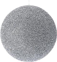 ΧΡΙΣΤΟΥΓΕΝΝΙΑΤΙΚΗ ΜΠΑΛΑ POLYFOAM GLITTER ΑΣΗΜΙ 25ΕΚ. 83554 (ΣΕΤ 2 ΤΕΜΑΧΙΑ) (ΥΦΑΣΜΑ: POLYESTER, ΧΡΩΜΑ: ΑΣΗΜΙ ) - - IL-83554 ILIADIS