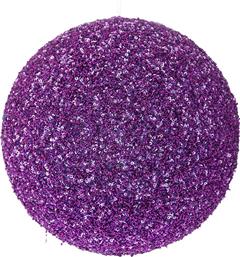 ΧΡΙΣΤΟΥΓΕΝΝΙΑΤΙΚΗ ΜΠΑΛΑ POLYFOAM GLITTER ΜΩΒ 25ΕΚ. 83562 (ΣΕΤ 2 ΤΕΜΑΧΙΑ) (ΧΡΩΜΑ: ΜΩΒ, ΥΛΙΚΟ: POLYFOAM) - - IL-83562 ILIADIS