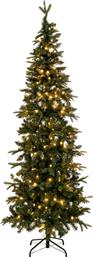 ΧΡΙΣΤΟΥΓΕΝΝΙΑΤΙΚΟ ΔΕΝΤΡΟ SLIM 210ΕΚ.-826 TIPS ΜΕ 300 LED ΘΕΡΜΟ ΛΕΥΚΟ ΦΩΣ PRE-LIT SLIM ALPINE 90540 (ΧΡΩΜΑ: ΠΡΑΣΙΝΟ ) - - IL-90540 ILIADIS