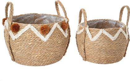 ΚΑΛΑΘΙ ΣΕΤ 2ΤΜΧ BOHO 31X36ΕΚ.-25X29ΕΚ. 85653 (ΧΡΩΜΑ: NATURAL) - - IL-85653 ILIADIS