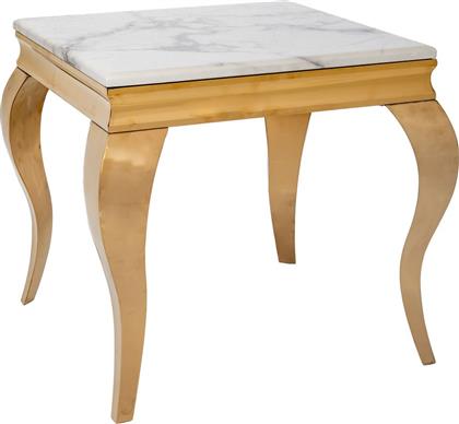 ΤΡΑΠΕΖΑΚΙ ΒΟΗΘΗΤΙΚΟ ΣΑΛΟΝΙΟΥ ΜΕΤΑΛΛΙΚΟ-ΜΑΡΜΑΡΙΝΟ ΧΡΥΣΟ-ΛΕΥΚΟ 50X50X50ΕΚ. 91683 (ΥΛΙΚΟ: ΜΕΤΑΛΛΙΚΟ, ΧΡΩΜΑ: ΛΕΥΚΟ) - - IL-91683 ILIADIS