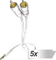 5X STAR AUDIO CABLE 3,5 MM JACK PLUG - CINCH 0,5 M 003100005 IN AKUSTIK από το e-SHOP