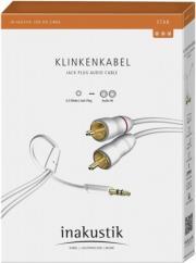 STAR MP3 AUDIO CABLE 3.5MM JACK PLUG - 2X CINCH 0.5M WHITE IN AKUSTIK