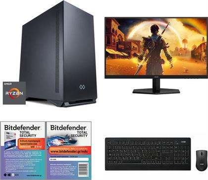 ALPHA R5 MAX REV.A2 & 27G42E 27'' FAST IPS 180HZ 0.5MS & DESKTOP WIRELESS BLACK 2 & BITDEFENDER TOTAL SECURITY DESKTOP PC INFINITY GEAR